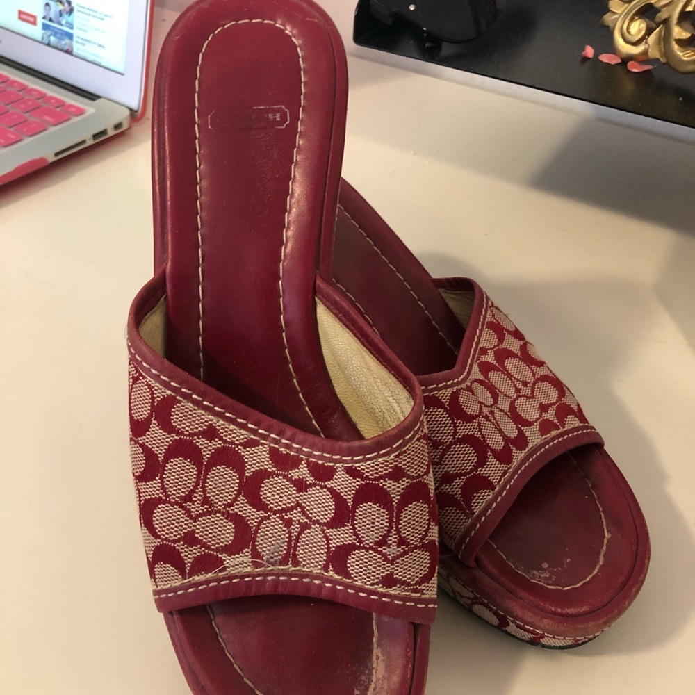 VINTAGE COACH WEDGES 
size 6.5 #coach  #y2kvibes